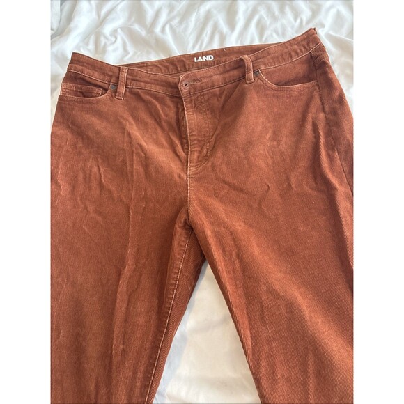 Lands End Women’s Boot Cut Corduroy Pants Size 18 Tall - Picture 1 of 11